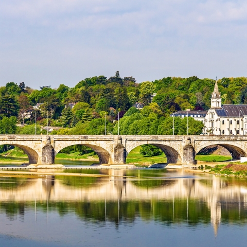 Pont Wilson on the Loire in Tours, France
