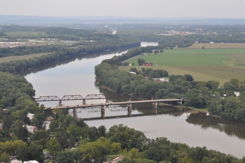 Aerial view of the Susquehanna River