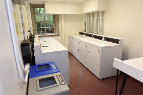 Laundry room of a residence hall
