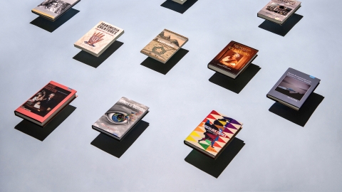 Bucknell University Press Books floating on a gray background