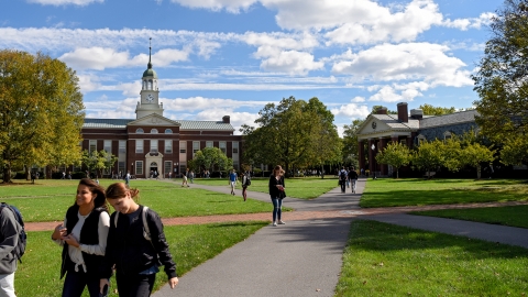 Students walking on Malesardi Quad