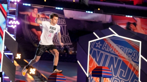 Tyler Behrle competes on American Ninja Warrior