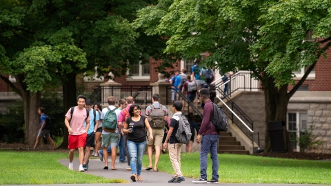 Students on campus