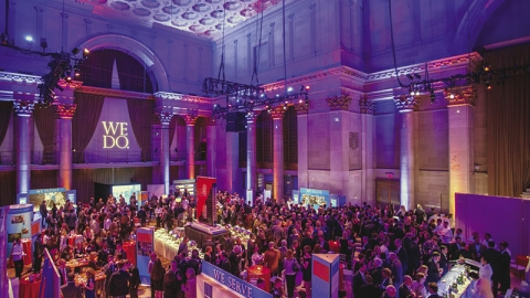 Wide shot of convention