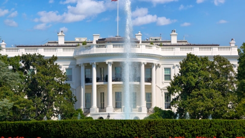 The front of the White House