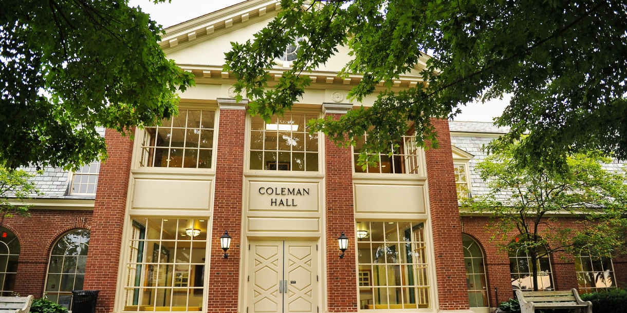 The front of Coleman Hall
