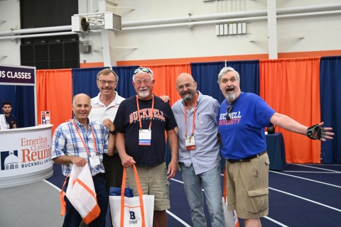 Members of the Class of 1974 check in for the weekend.