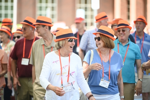 Ann Wengert ’74 and Karen MacDonald Clayton ’74 proudly representing for their 50th Reunion!