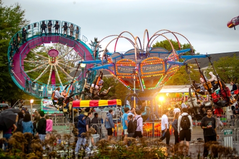 Students explore a variety of carnival rides during Fall Fest. 