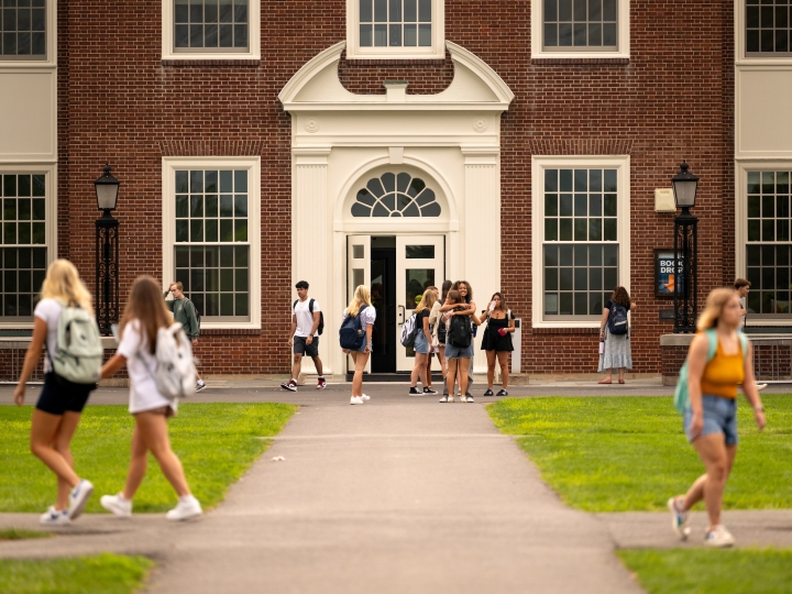 Bucknell students on the first day of classes.