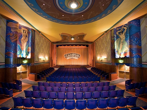 Interior seating of campus theatre