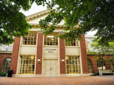 The front of Coleman Hall